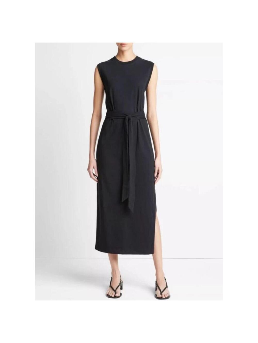 Sleeveless Wrap Dress by Vince - Black